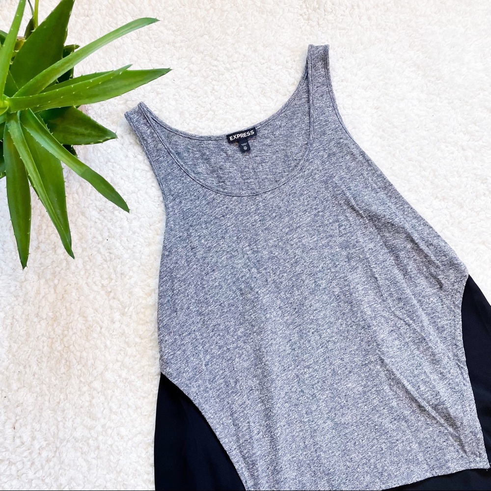 Grey & black Express tank top